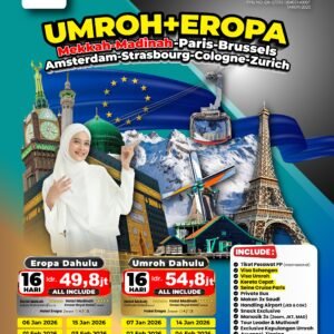Umroh Plus Eropa Barat (Gold)